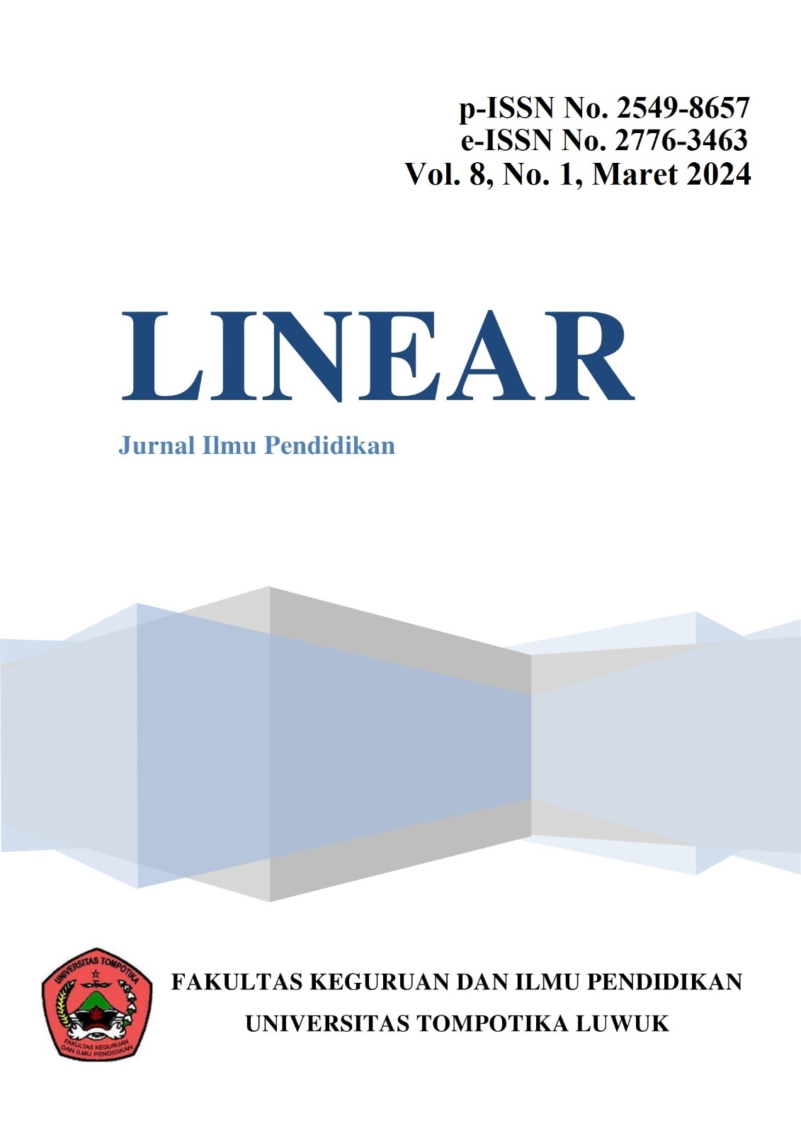 					View Vol. 8 No. 1 (2024): Linear : Jurnal Ilmu Pendidikan
				